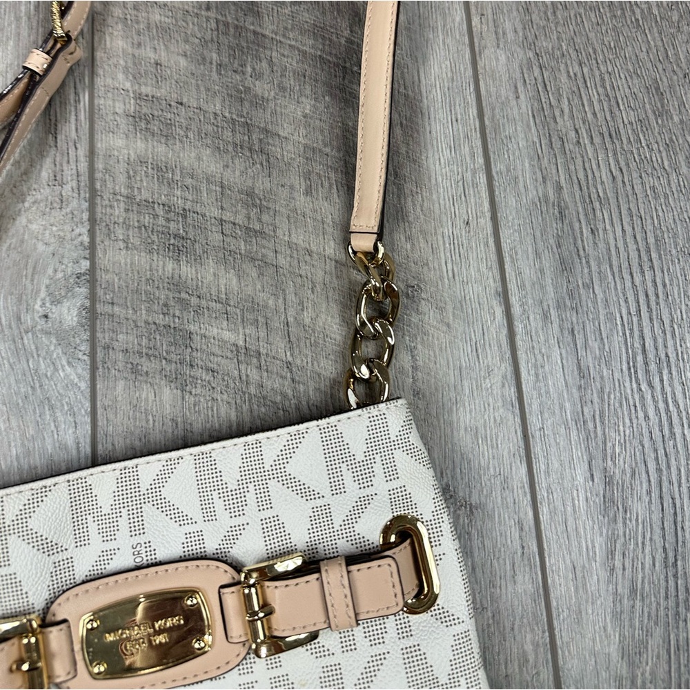 Michael Kors Cream Print Satchel - Picture 3 of 13